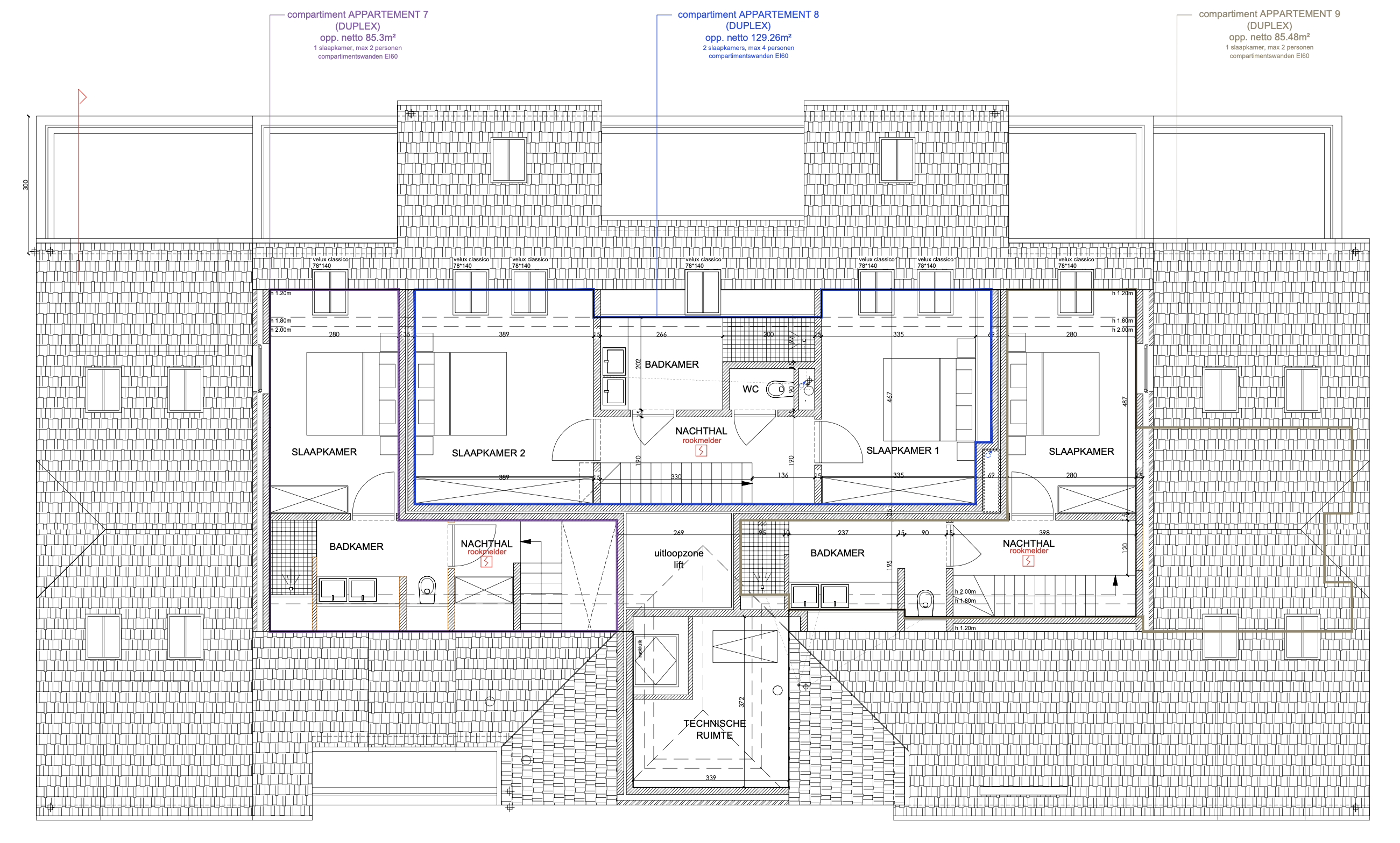 Plan duplexen 2e verdiep